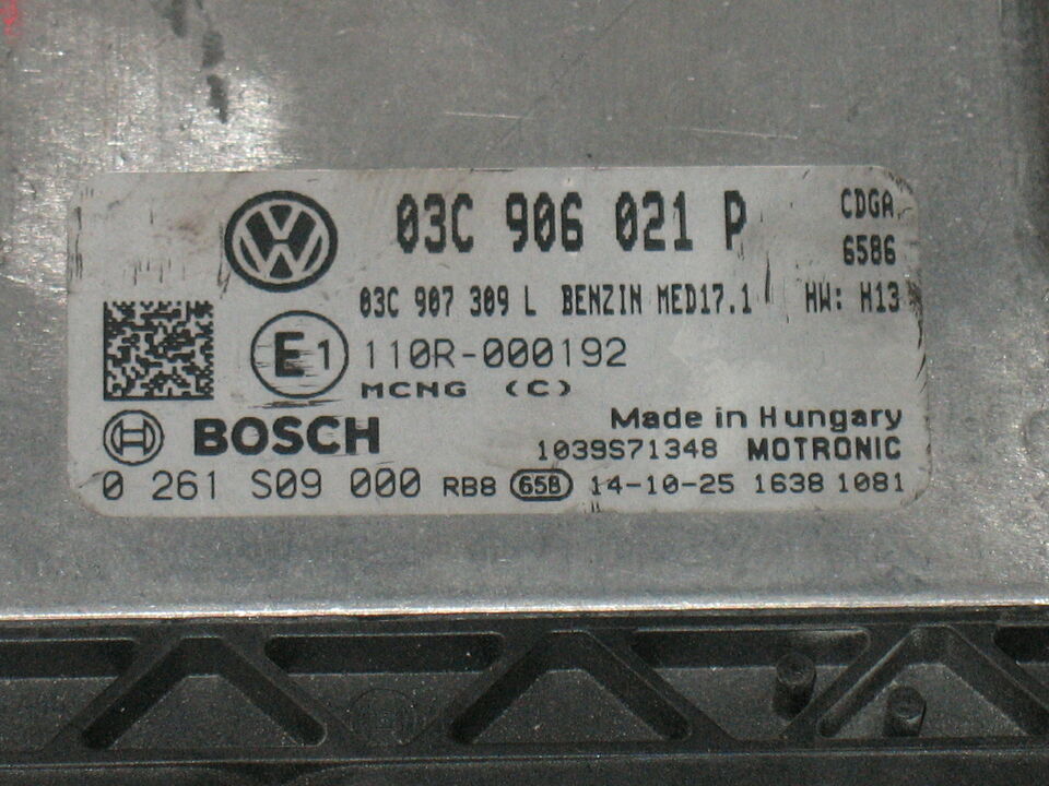ECU VW TOURAN 03C906021P 0261S09000 BENZ MED17.1 H13