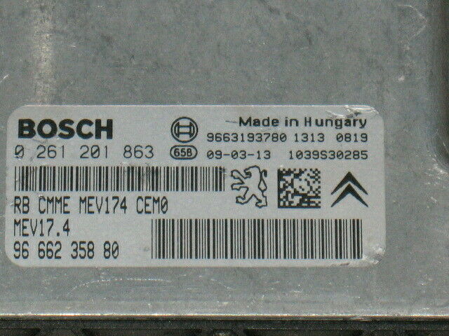 ECU PEUGEOT 207 308 1.4 0261201863 9666235880 9663193780 MEV17.4