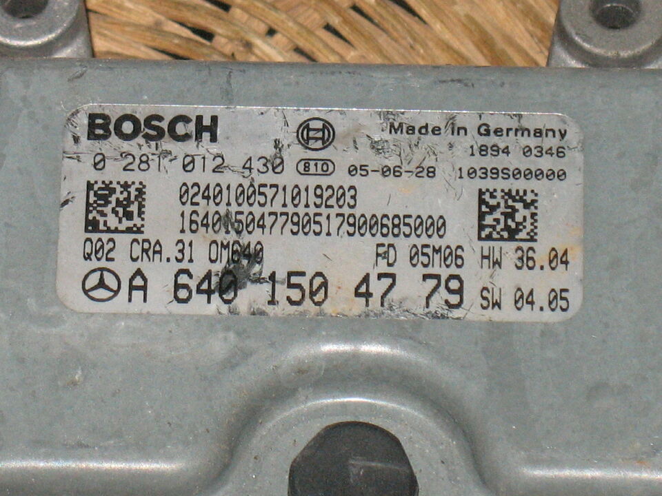 ECU MERCEDES A-CLASS A160 2.0 CDI 0281012430 A6401504779