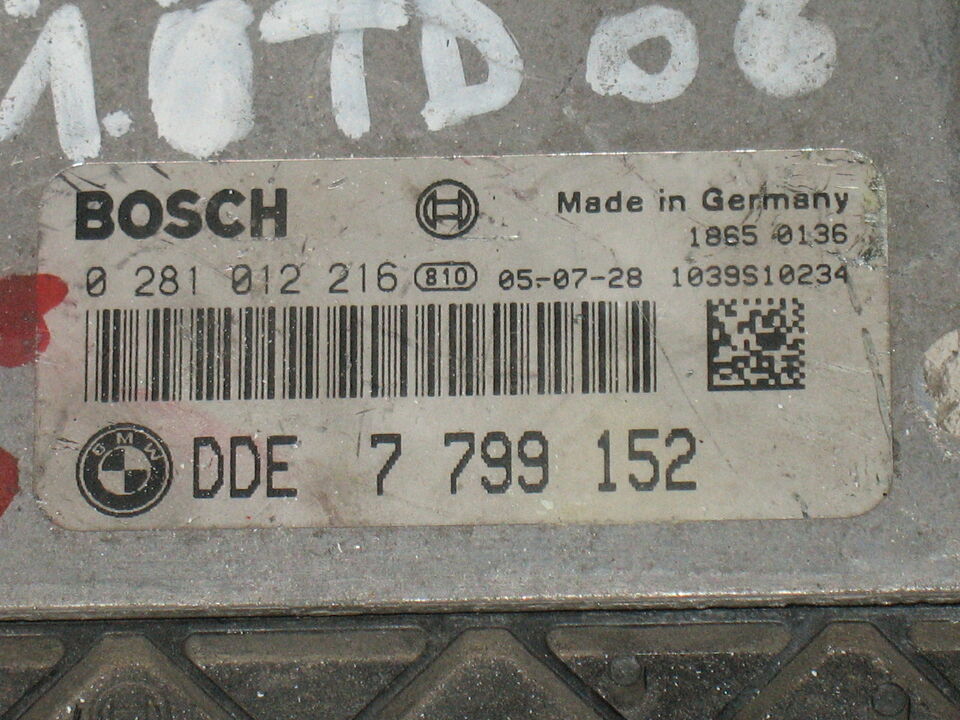 ECU BMW MINI COOPER 1.4 D BOSCH 0281012216 DDE7799152 7799152