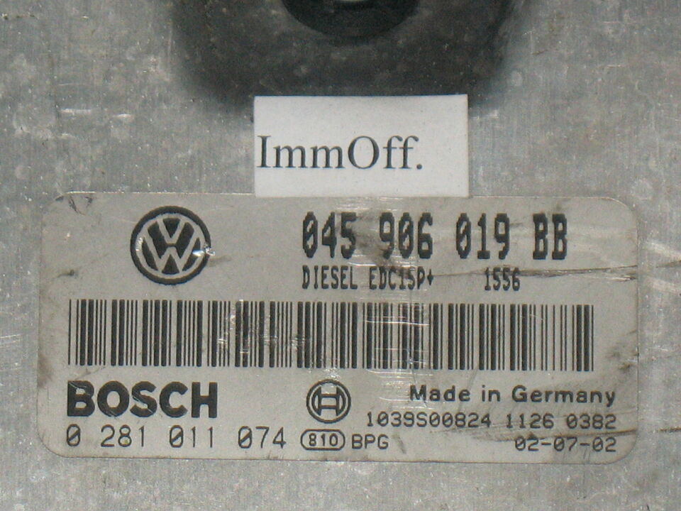 ECU VW Seat Ibiza Polo 0281011074 045906019 BB EDC15P+