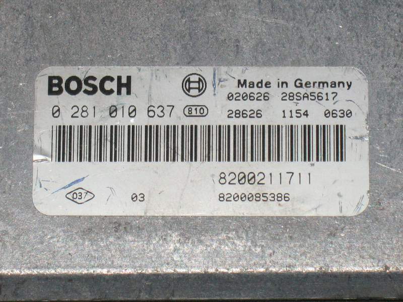 ECU RENAULT LAGUNA 2.2 DCI BOSCH 0281010637, 8200211711
