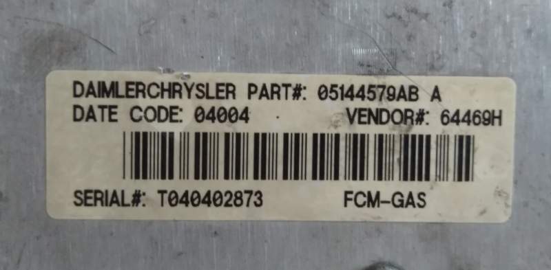 ECU Unità di controllo anteriore FCM CHRYSLER Unità 05144579AB A
