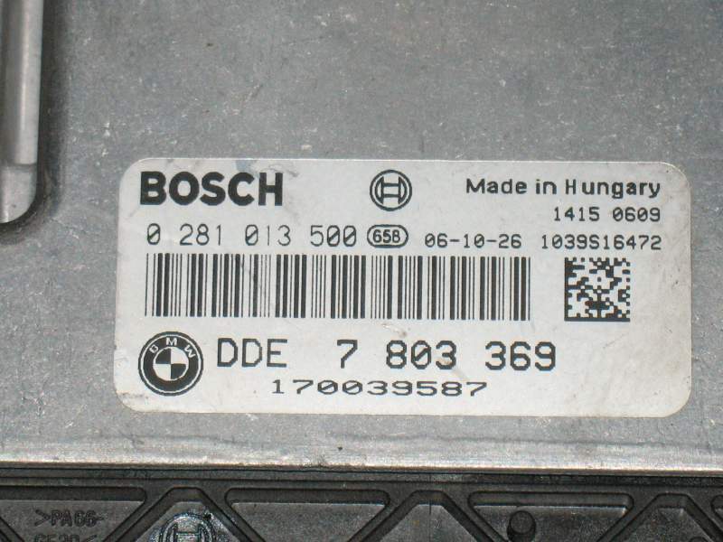 ECU BMW SERIE 3 5 7 BOSCH 0281013500 DDE7803369 EDC 16CP35-5.22