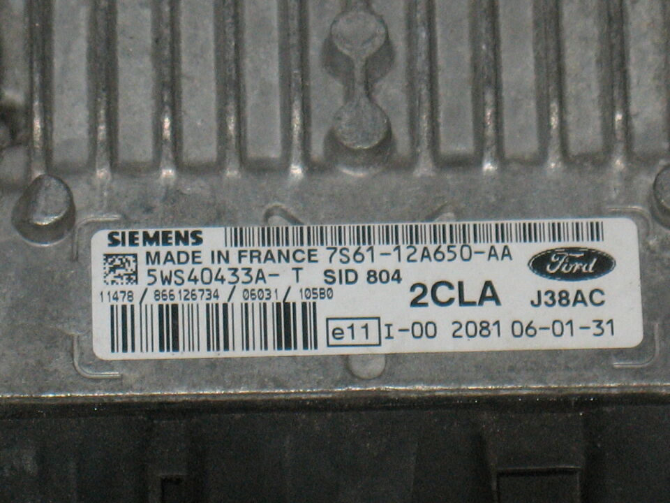 ECU FORD SID 804 5WS40433A-T 7S61-12A650-AA 2CLA J38AC