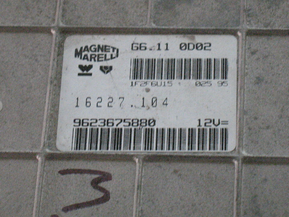 CENTRALINA MOTORE PEUGEOT 106 2° Serie G6.110D02 TU1M benzina 9623675880 16227.104 16227104 g6.110d02