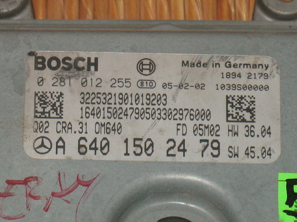 ECU MERCEDES CLASSE A 180 CDI 0281012255 A6401502479 CRA.31