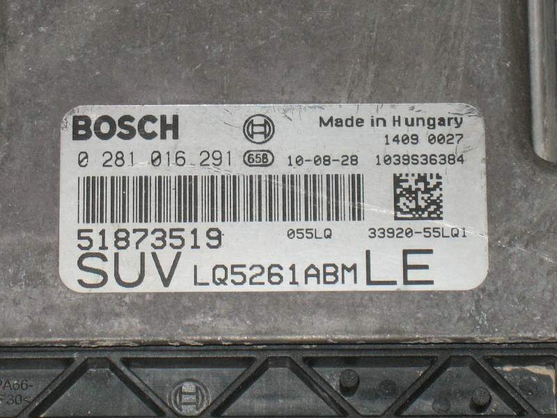 SUZUKI SX4 FIAT SEDICI 1.9 BOSCH 0281016291 51873519