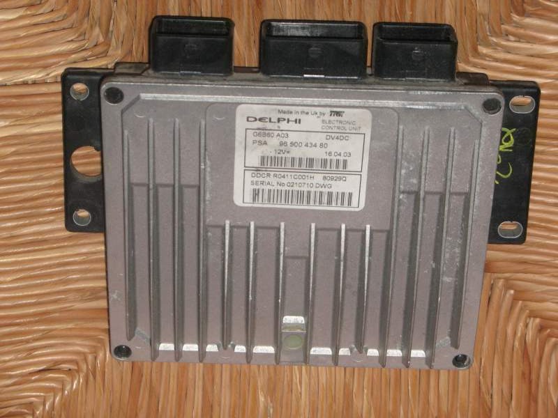 ECU Centralina delphi 9650043480 citroen c3 1.4 hdi G6B60A03 PSA DDCR R0411C001H