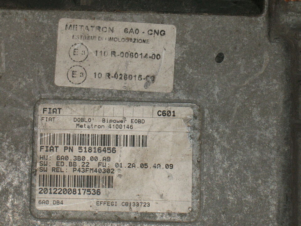 Ecu doblo 1.6 naturalpower bipower 51816456 metatron 4100146