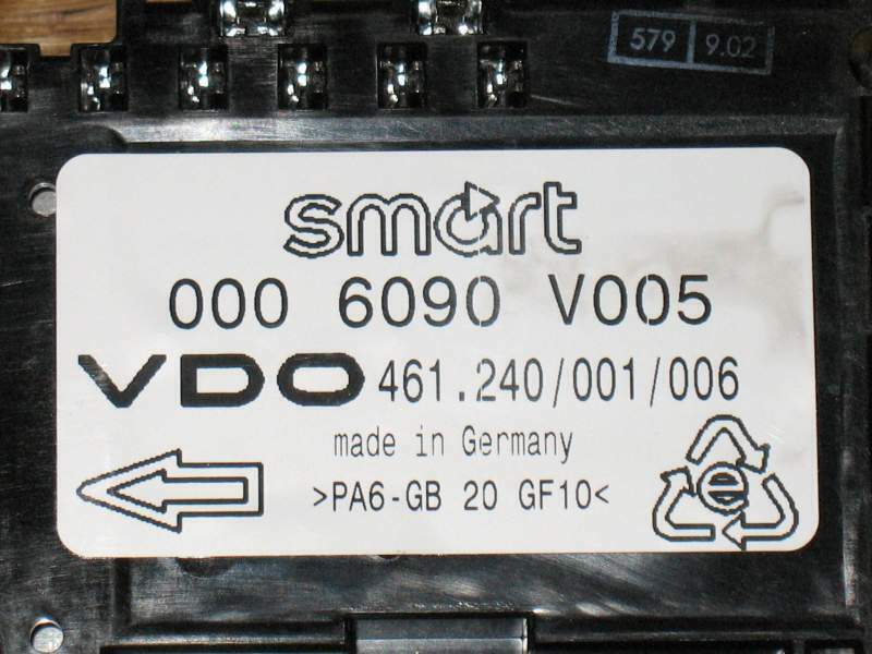 SMART ForTwo 450 SAM 0006090V005 461240001006 ecu