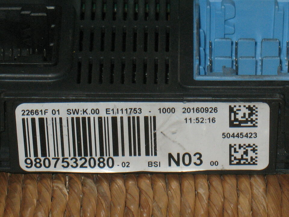Ecu body N03-00 citroen peugeot bsi 2008 3008 9807532080 N03 00