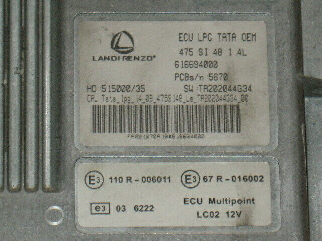 ECU LANDI RENZO LPG TATA OEM 475 SI 48 1.4L 616694000