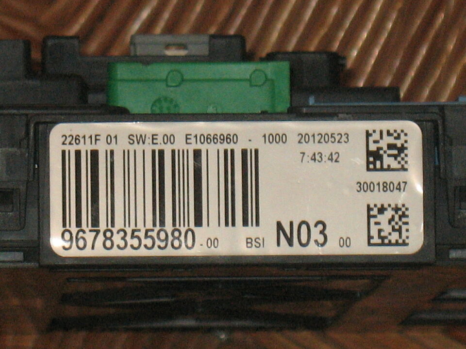 Body BSI N03 00 PSA VALEO PEUGEOT 208 9678355980 SW: E.00