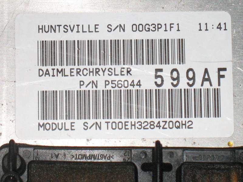 Ecu TOYOTA JEEP P/N P56044 S / N 00G3P1F1 : 599AF :