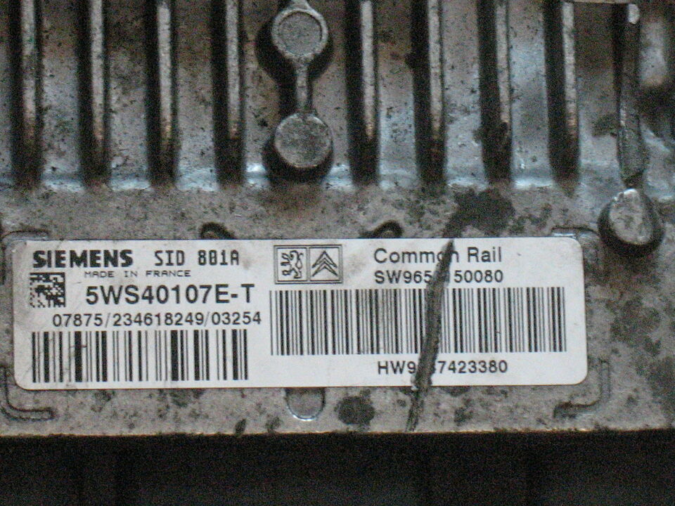 ECU PEUGEOT 406 2.0 HDI SID801A 5WS40107E-T SW9653150080