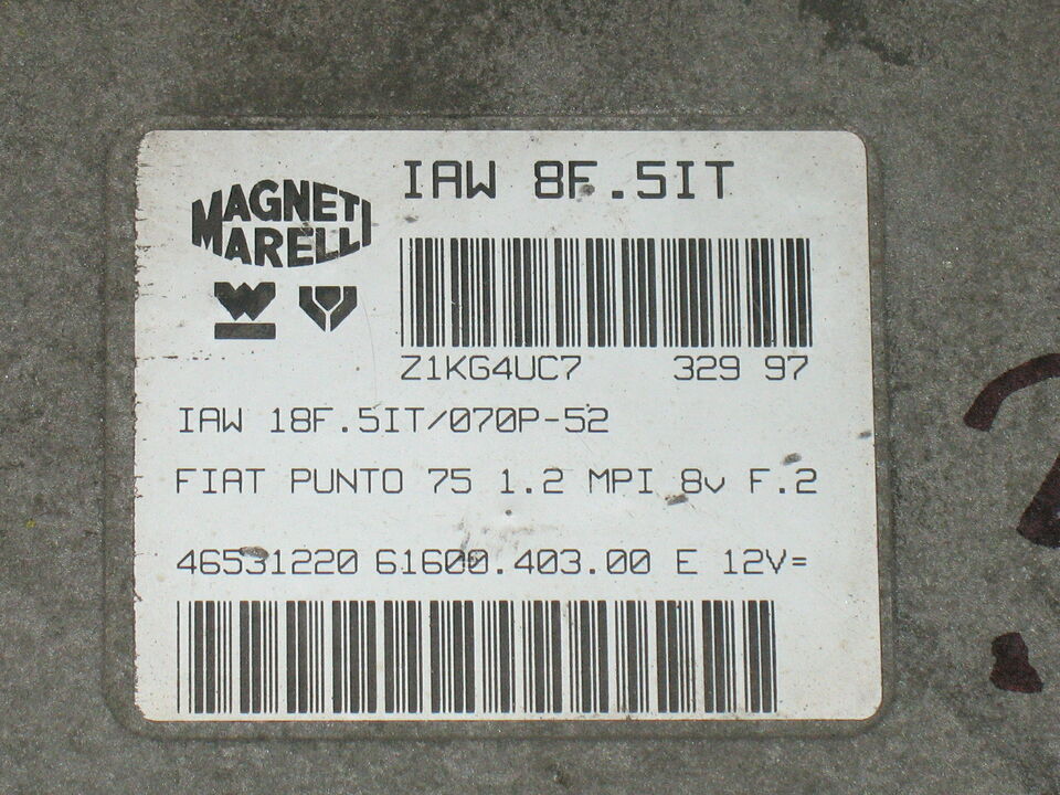 Ecu centralina motore fiatpunto 1.2 8v iaw 8f.5it 46531220