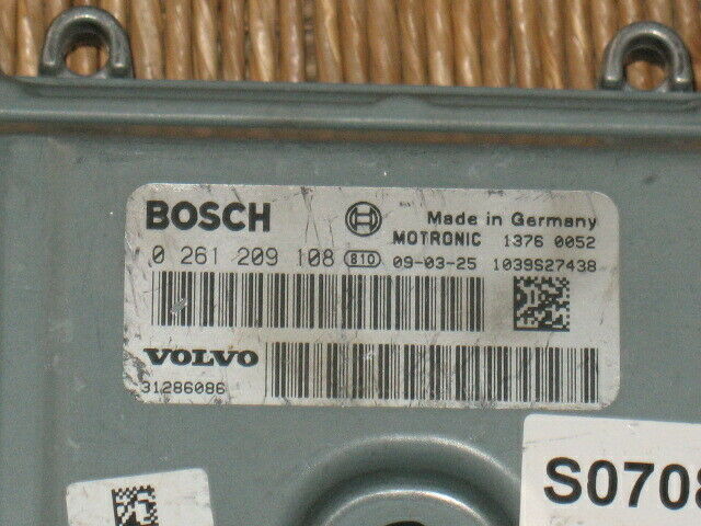 ECU CENTRALINA MOTORE VOLVO S60 S80 2.5 T 0261209108 31286086 EDC16C34-5.95