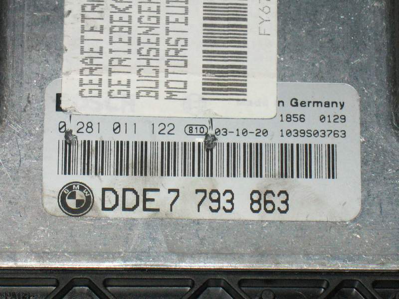 Kit ECU Motore + Chiave BMW E46 320d 2003 | BOSCH 0281011122 | DDE7794624 | Modulo 61356905666