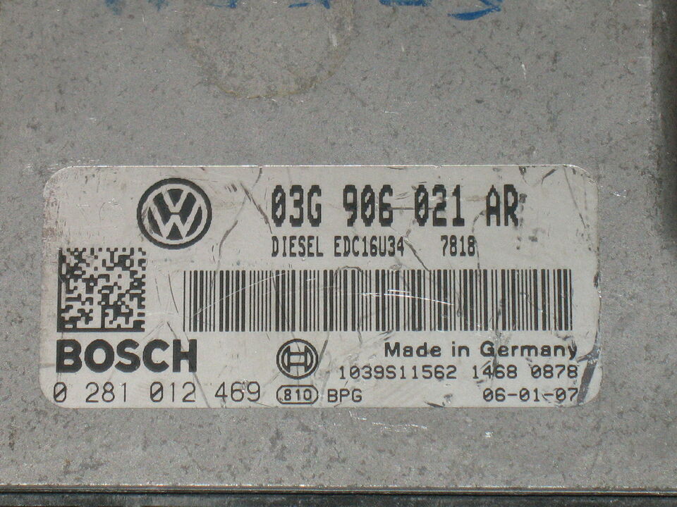 ECU VW CADDY 1.9 TDI BOSCH 0281012469 03G906021 AR EDC16U34