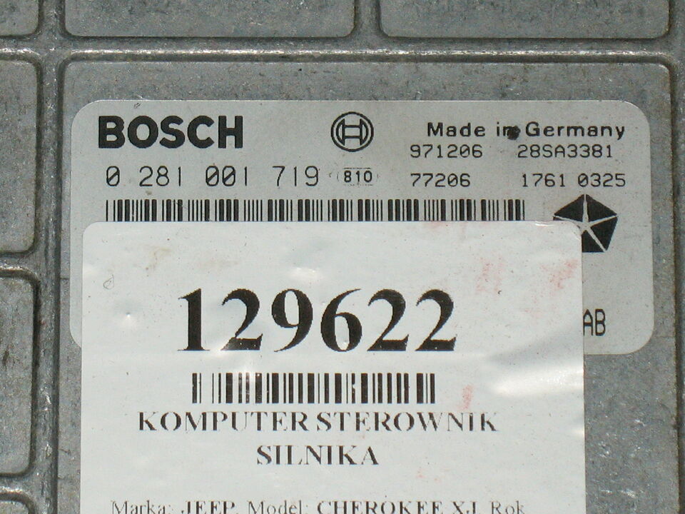 Ecu jeep cherokee mk1 2.5 tdi bosch 0281001719 P56041996AB