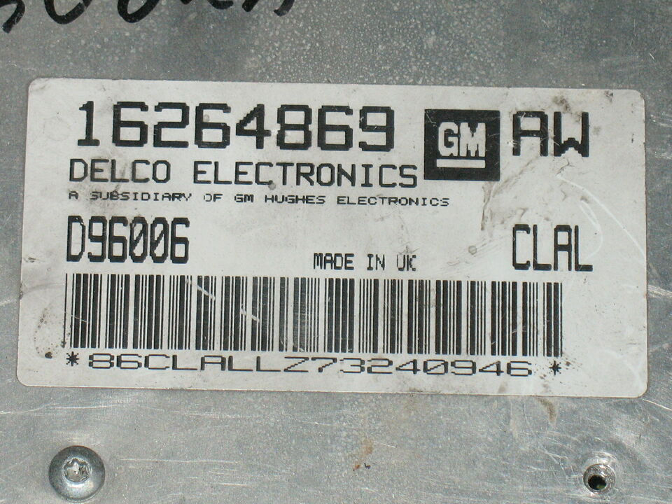Ecu opel corsa b 1.4 delco 16264869 aw d96006 cdky clal gm
