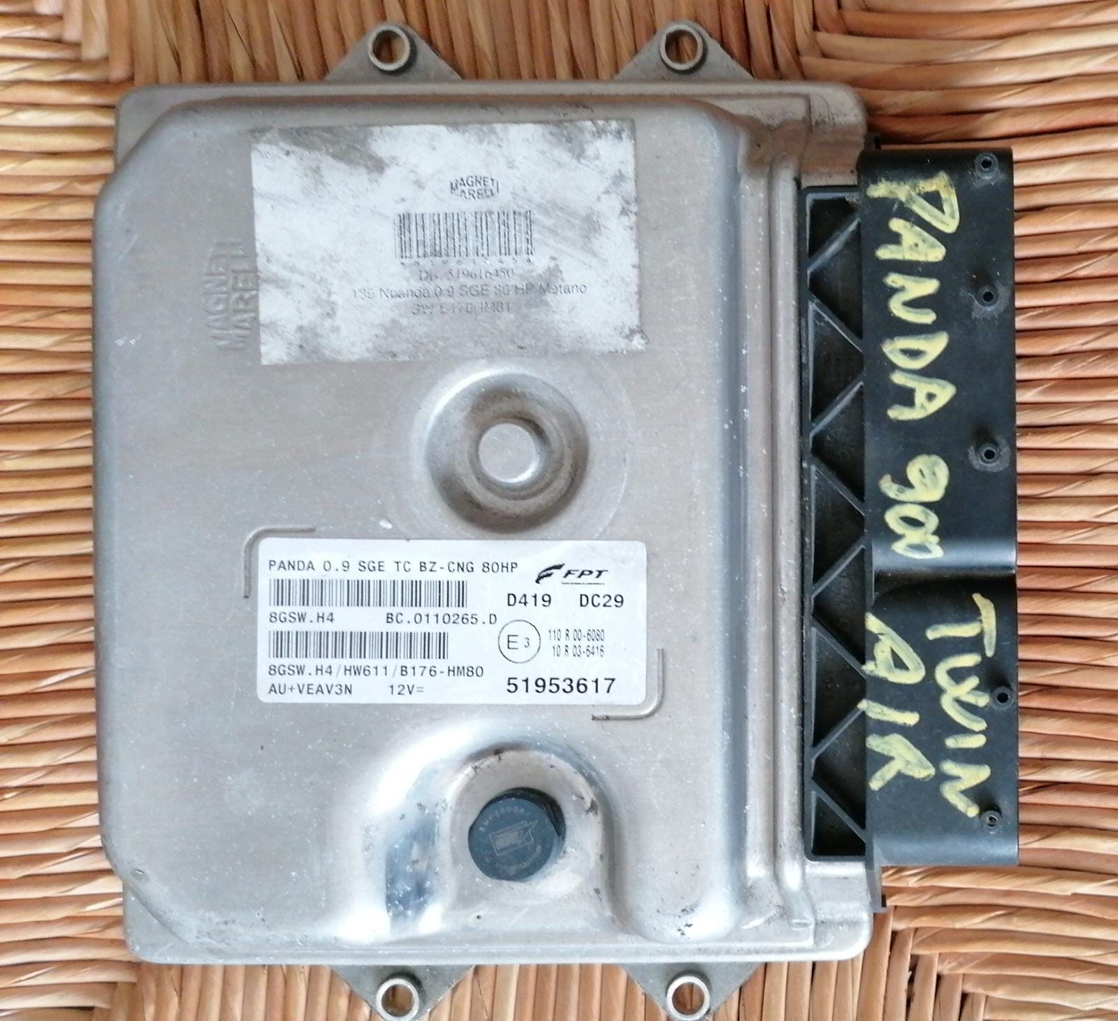 FIAT PANDA 0.9 MET 5P 5M 62KW 51966059 51843140 8GSW.H4 HW611  51953617