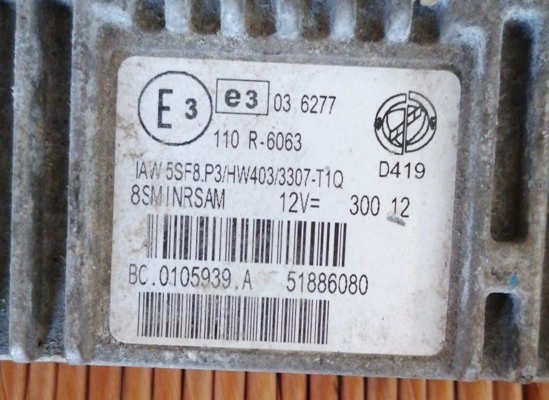 CENTRALINA INIEZIONE MC097G 51886080 216160102001 IAW5SF8 IAW5SF8P3