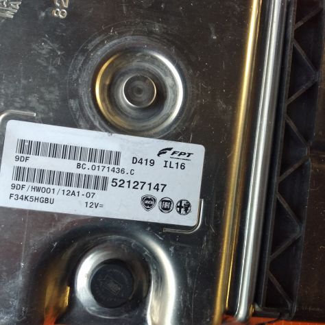 Ecu centralina motore fiat lancia alfa fpt 52127147 9df hw001